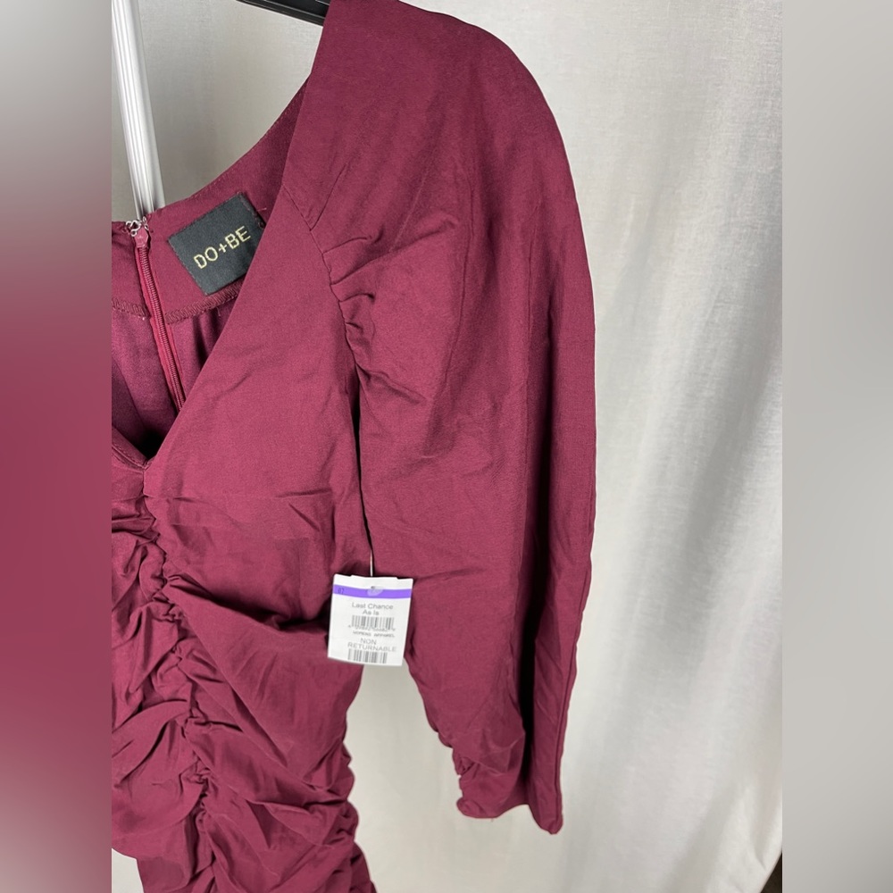 Do + Be maroon mini dress size medium NWT - Picture 10 of 11